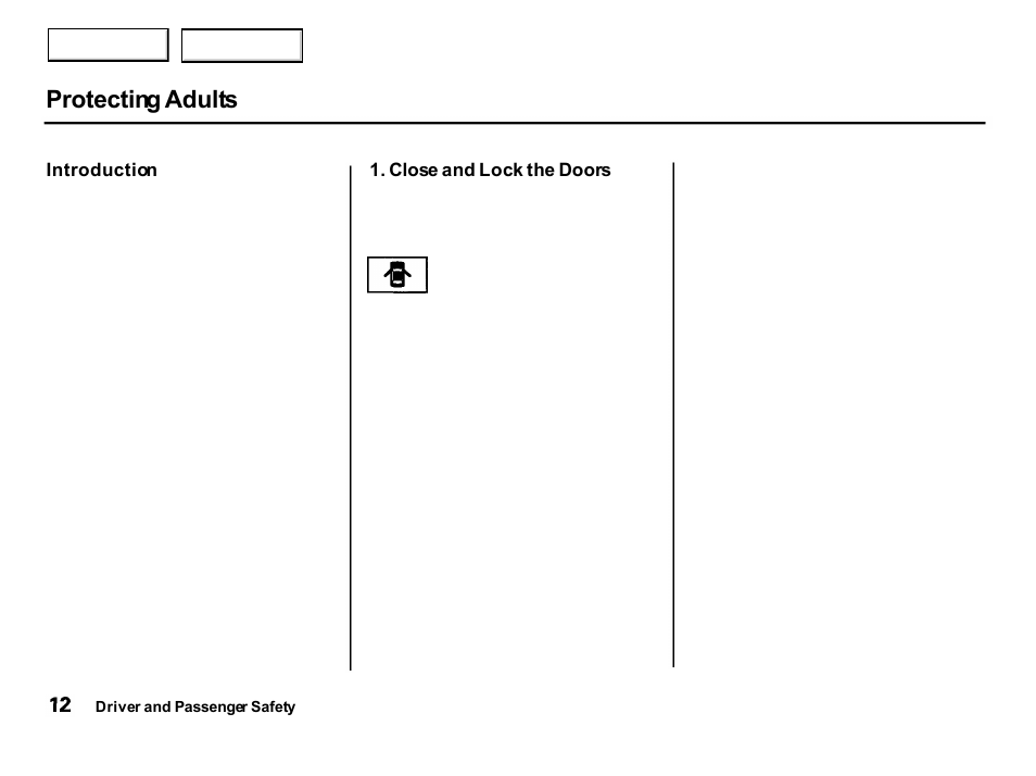 Protecting adults | Acura 2001 Integra Hatchback - Owner's Manual User Manual | Page 15 / 285