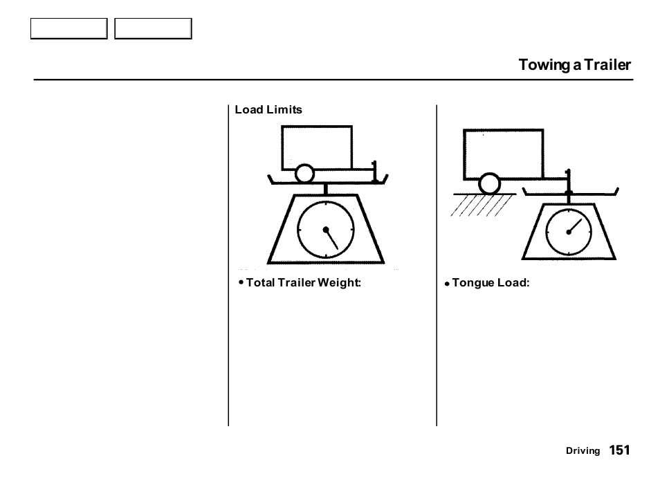 Towing a trailer | Acura 2001 Integra Hatchback - Owner's Manual User Manual | Page 154 / 285