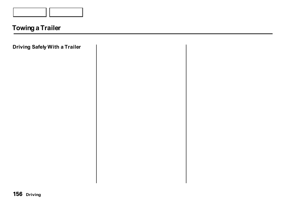 Towing a trailer | Acura 2001 Integra Hatchback - Owner's Manual User Manual | Page 159 / 285
