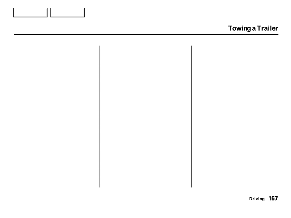 Towing a trailer | Acura 2001 Integra Hatchback - Owner's Manual User Manual | Page 160 / 285