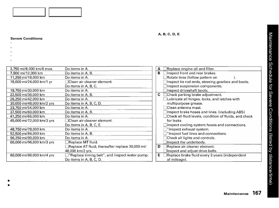 Acura 2001 Integra Hatchback - Owner's Manual User Manual | Page 170 / 285