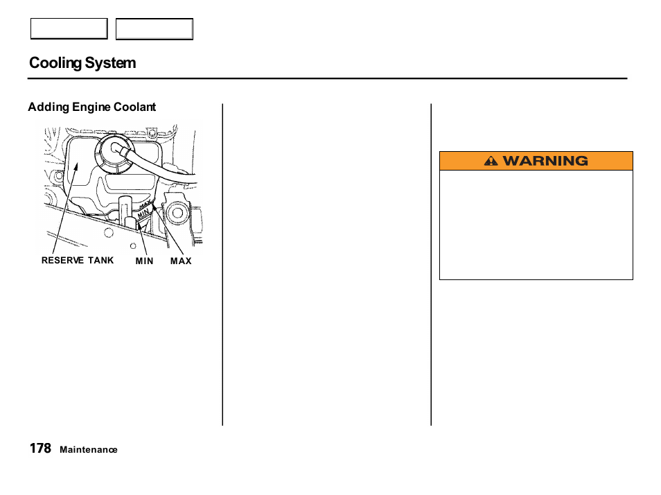 Cooling system | Acura 2001 Integra Hatchback - Owner's Manual User Manual | Page 181 / 285