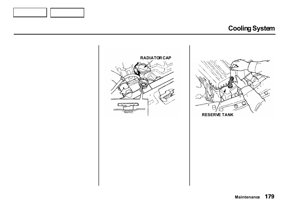 Cooling system | Acura 2001 Integra Hatchback - Owner's Manual User Manual | Page 182 / 285