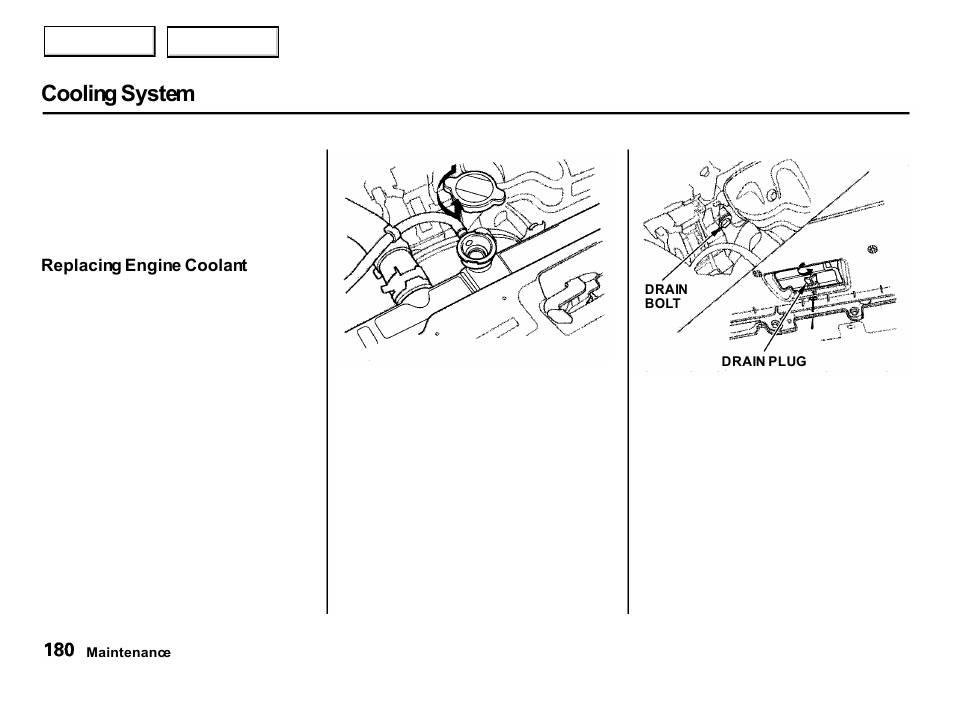 Cooling system | Acura 2001 Integra Hatchback - Owner's Manual User Manual | Page 183 / 285