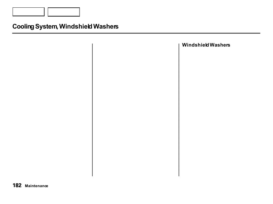 Cooling system, windshield washers | Acura 2001 Integra Hatchback - Owner's Manual User Manual | Page 185 / 285