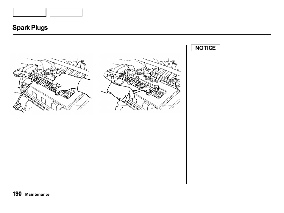 Spark plugs | Acura 2001 Integra Hatchback - Owner's Manual User Manual | Page 193 / 285