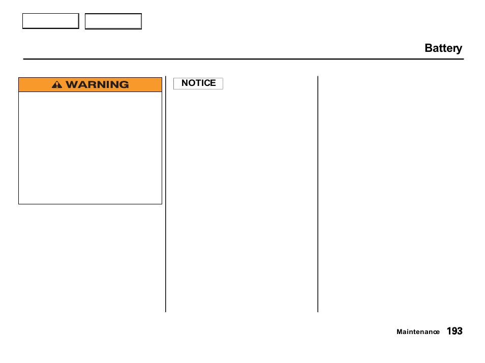 Battery | Acura 2001 Integra Hatchback - Owner's Manual User Manual | Page 196 / 285