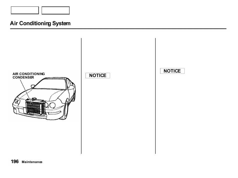 Air conditioning system | Acura 2001 Integra Hatchback - Owner's Manual User Manual | Page 199 / 285