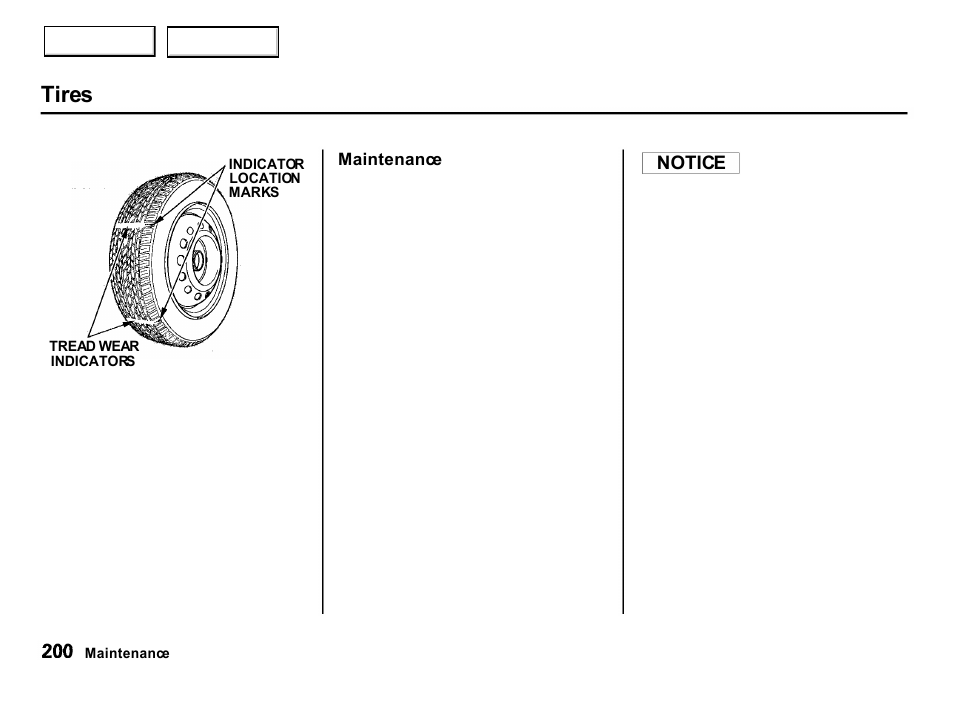 Tires | Acura 2001 Integra Hatchback - Owner's Manual User Manual | Page 203 / 285