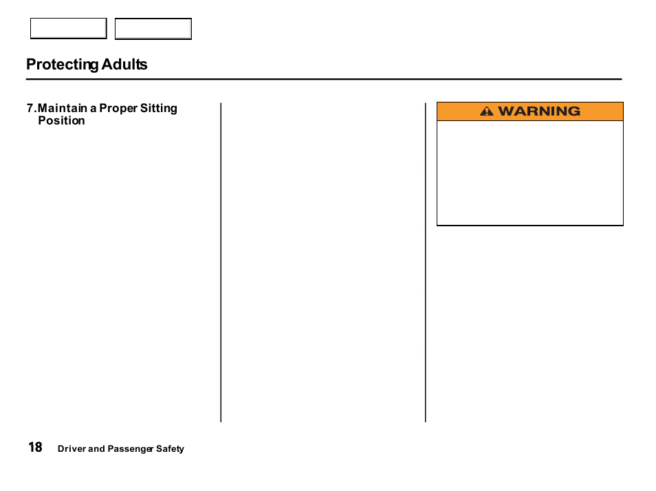 Protecting adults | Acura 2001 Integra Hatchback - Owner's Manual User Manual | Page 21 / 285