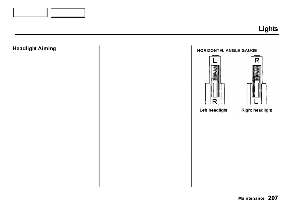 Lights | Acura 2001 Integra Hatchback - Owner's Manual User Manual | Page 210 / 285