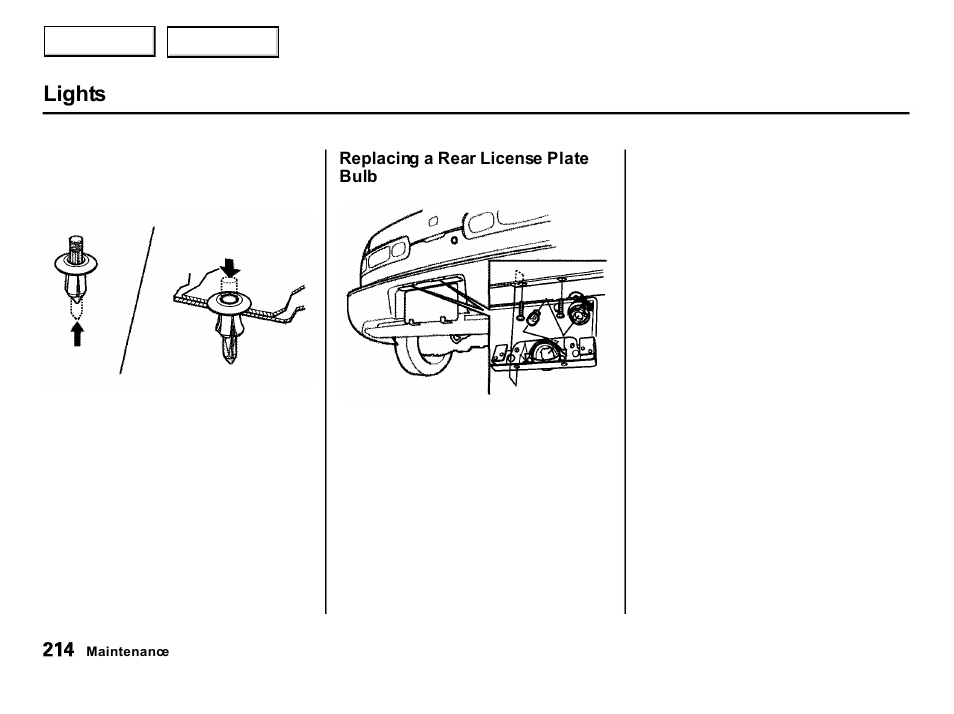 Lights | Acura 2001 Integra Hatchback - Owner's Manual User Manual | Page 217 / 285