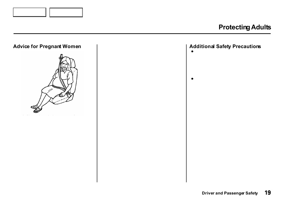 Protecting adults | Acura 2001 Integra Hatchback - Owner's Manual User Manual | Page 22 / 285