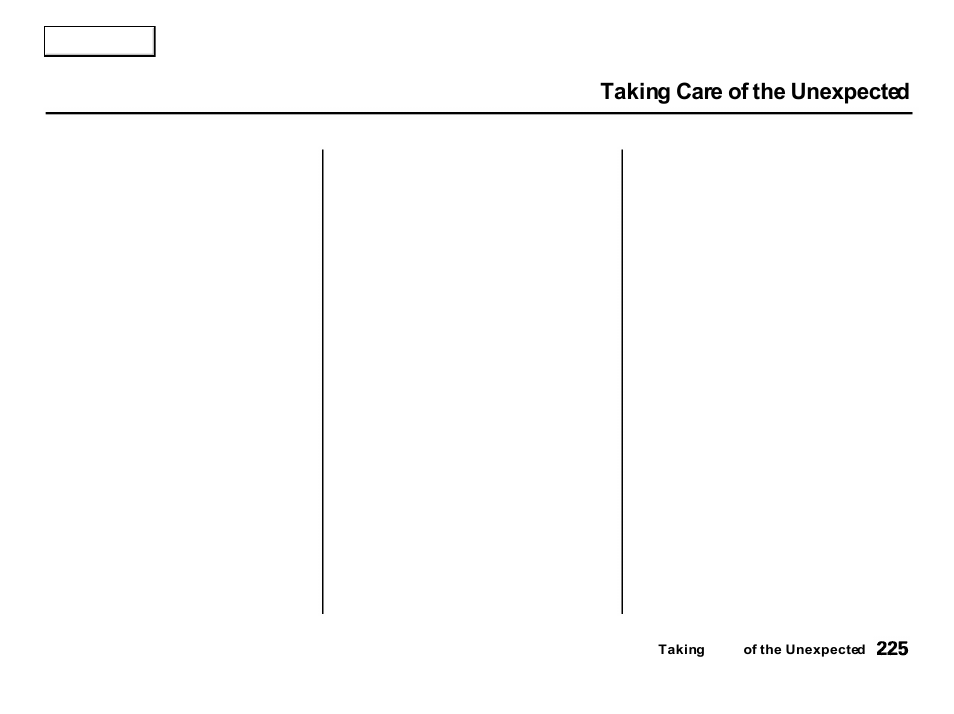 Taking care of the unexpected | Acura 2001 Integra Hatchback - Owner's Manual User Manual | Page 228 / 285