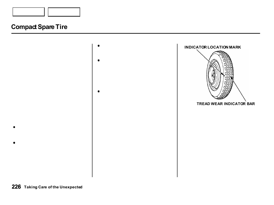 Compact spare tire | Acura 2001 Integra Hatchback - Owner's Manual User Manual | Page 229 / 285