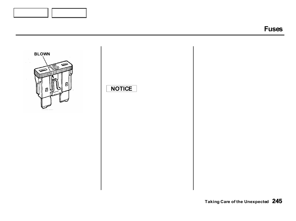 Fuses | Acura 2001 Integra Hatchback - Owner's Manual User Manual | Page 248 / 285