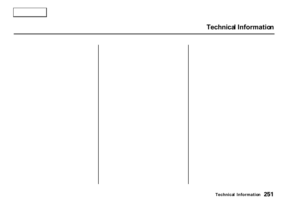 Technical information | Acura 2001 Integra Hatchback - Owner's Manual User Manual | Page 254 / 285