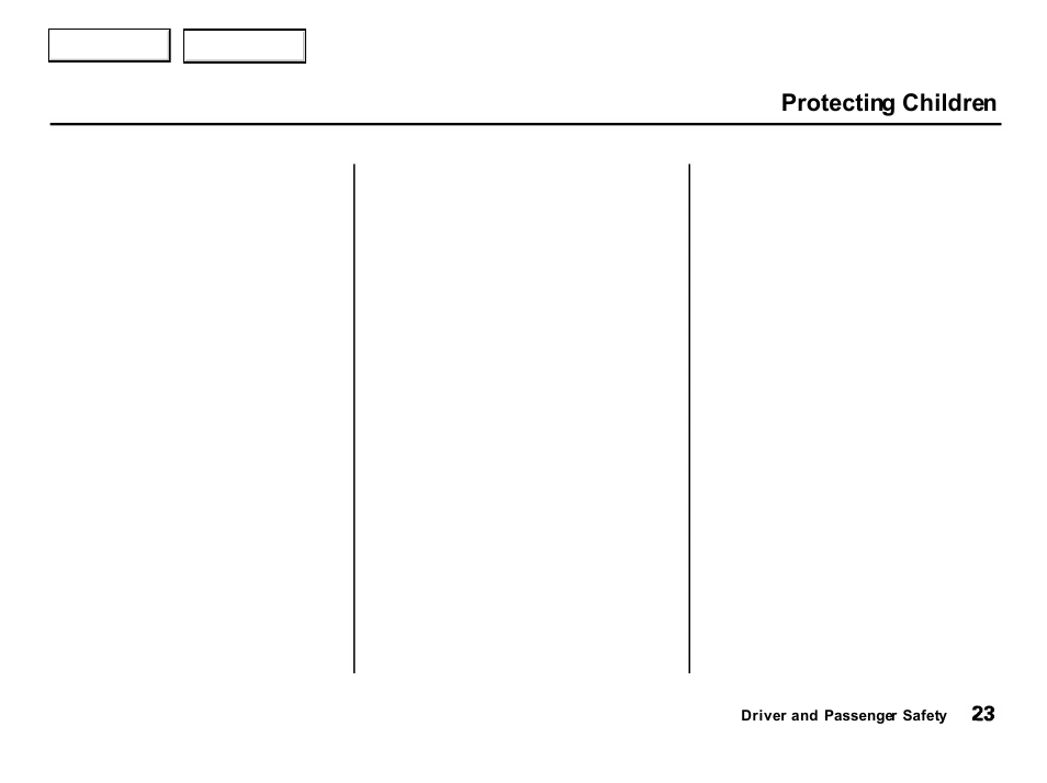 Protecting children | Acura 2001 Integra Hatchback - Owner's Manual User Manual | Page 26 / 285