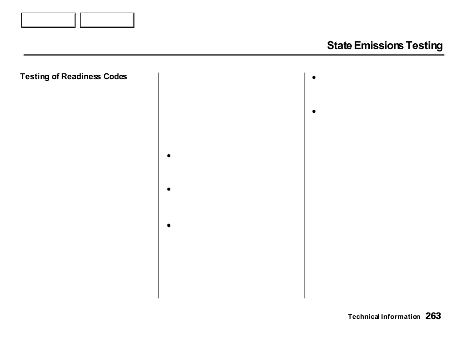 State emissions testing | Acura 2001 Integra Hatchback - Owner's Manual User Manual | Page 266 / 285