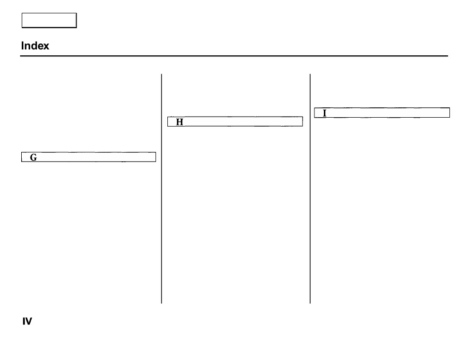 Index | Acura 2001 Integra Hatchback - Owner's Manual User Manual | Page 279 / 285