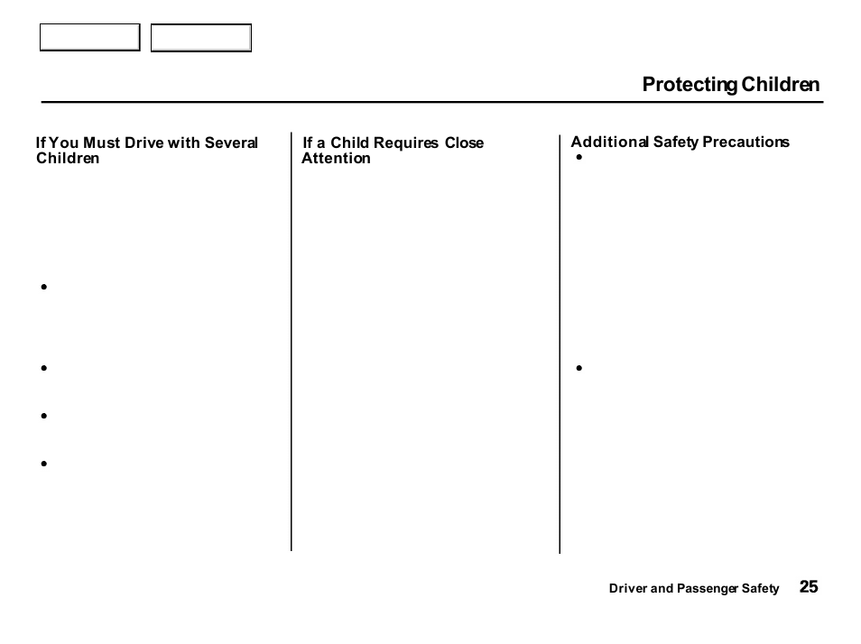 Protecting children | Acura 2001 Integra Hatchback - Owner's Manual User Manual | Page 28 / 285