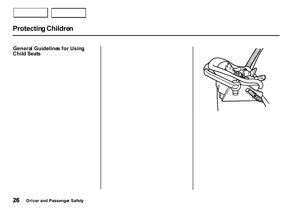 Protecting children | Acura 2001 Integra Hatchback - Owner's Manual User Manual | Page 29 / 285