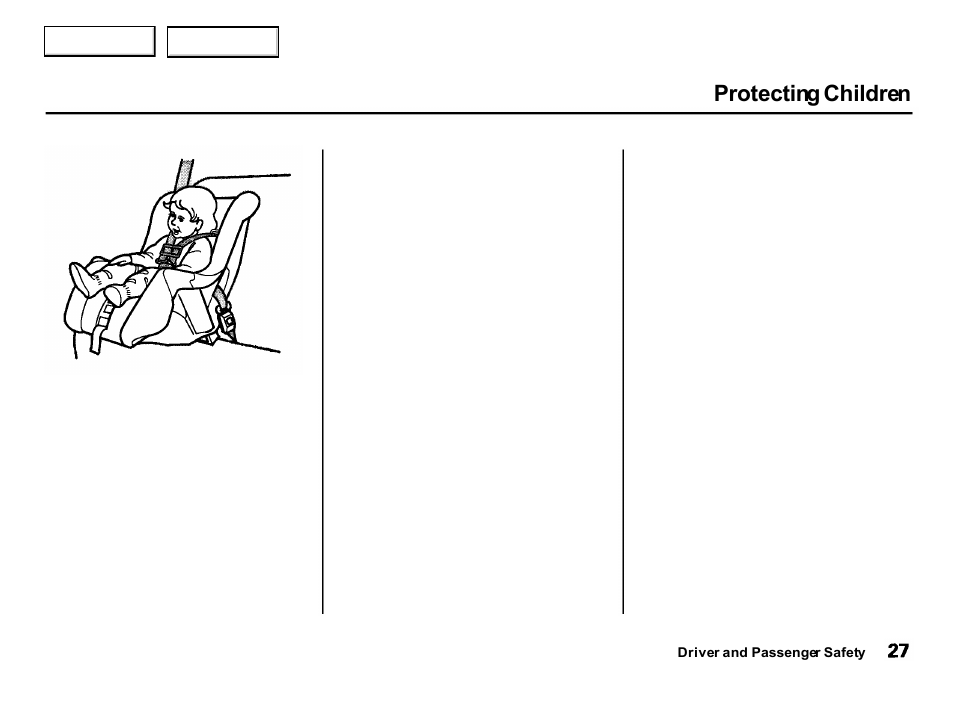 Protecting children | Acura 2001 Integra Hatchback - Owner's Manual User Manual | Page 30 / 285