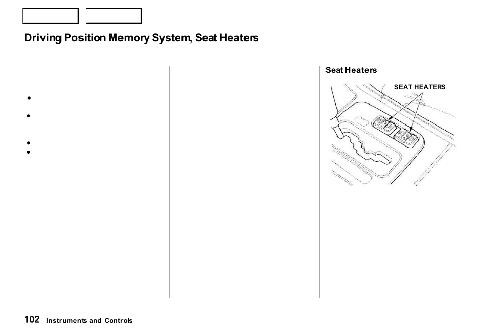 Acura 2000 RL - Owner's Manual User Manual | Page 105 / 330