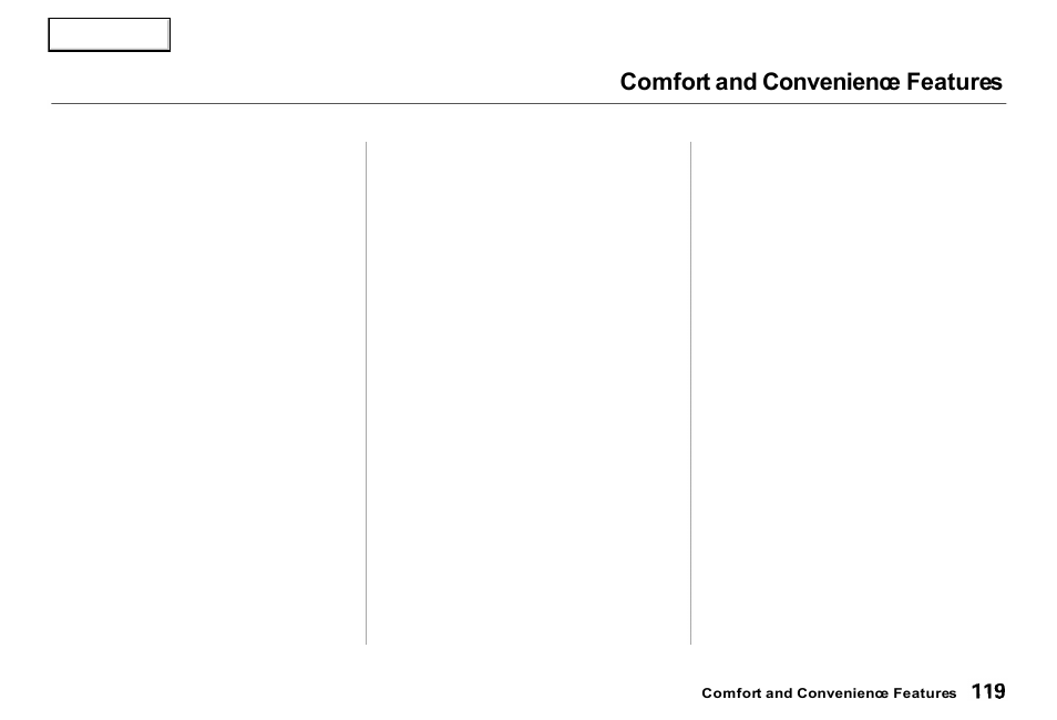 Comfort and convenience features | Acura 2000 RL - Owner's Manual User Manual | Page 122 / 330
