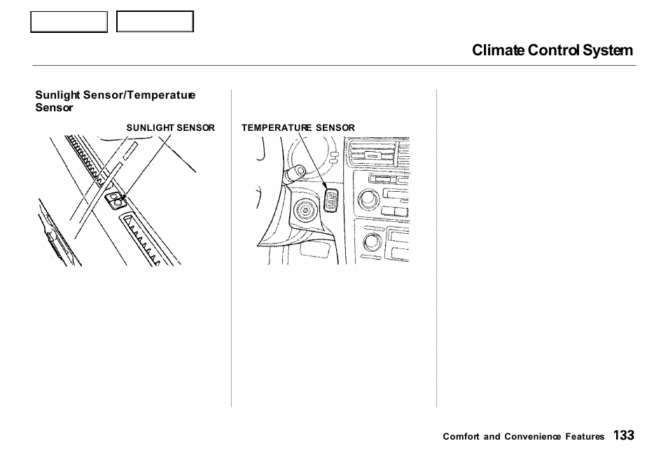 Climate control system | Acura 2000 RL - Owner's Manual User Manual | Page 136 / 330