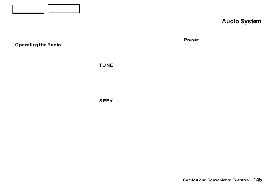 Audio system | Acura 2000 RL - Owner's Manual User Manual | Page 148 / 330