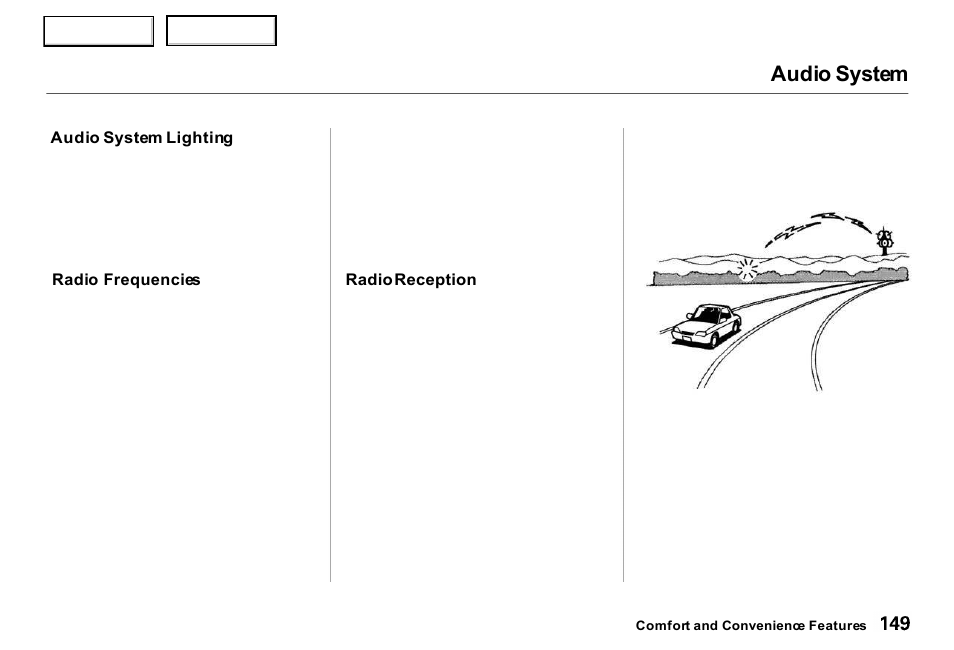 Audio system | Acura 2000 RL - Owner's Manual User Manual | Page 152 / 330