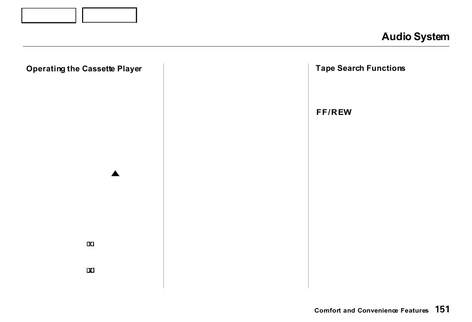 Audio system | Acura 2000 RL - Owner's Manual User Manual | Page 154 / 330