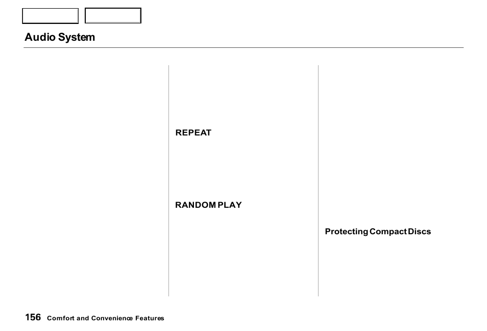 Audio system | Acura 2000 RL - Owner's Manual User Manual | Page 159 / 330