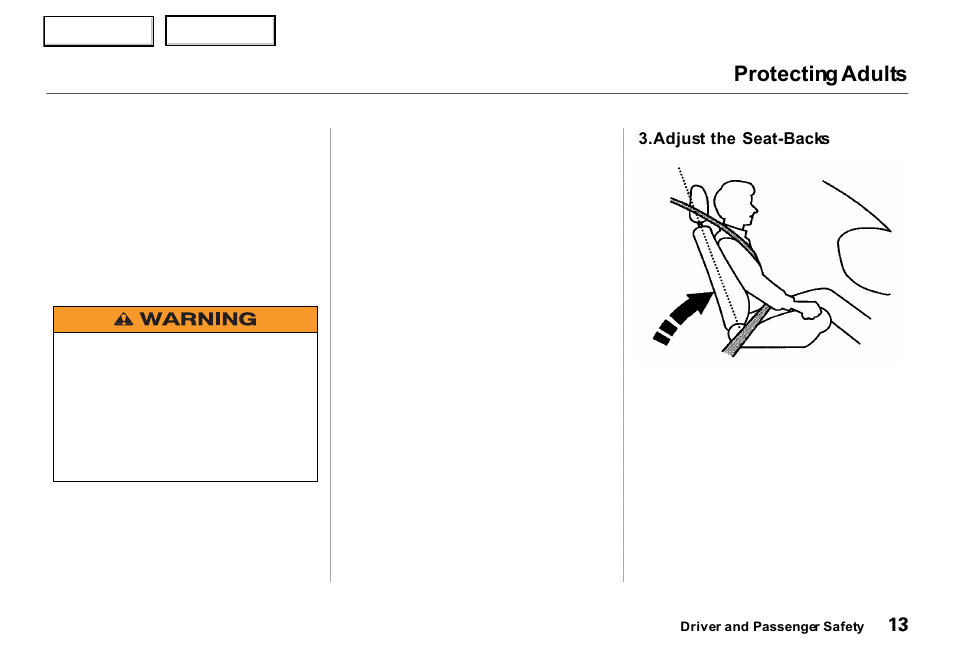 Protecting adults | Acura 2000 RL - Owner's Manual User Manual | Page 16 / 330