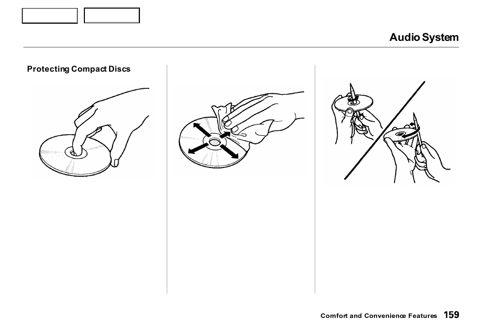 Audio system | Acura 2000 RL - Owner's Manual User Manual | Page 162 / 330