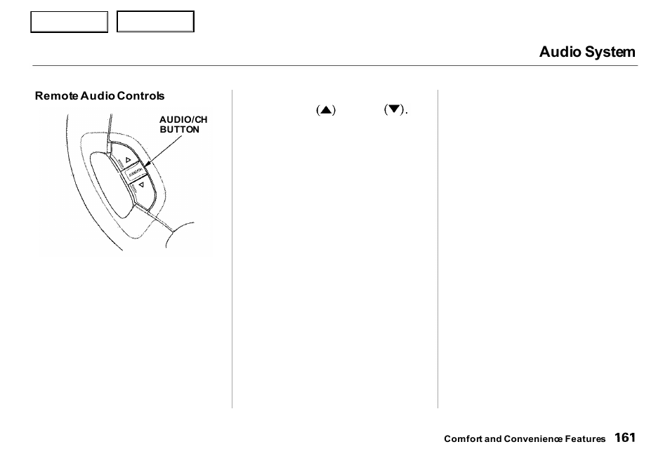 Audio system | Acura 2000 RL - Owner's Manual User Manual | Page 164 / 330