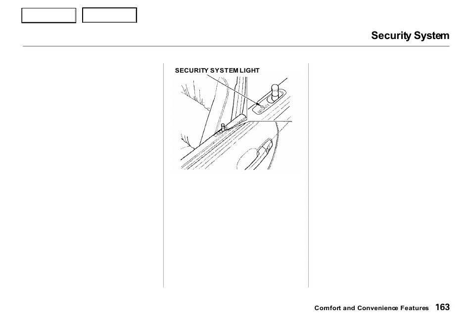 Security system | Acura 2000 RL - Owner's Manual User Manual | Page 166 / 330