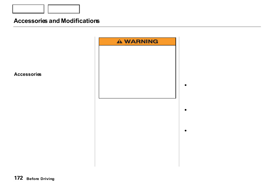 Accessories and modifications | Acura 2000 RL - Owner's Manual User Manual | Page 175 / 330