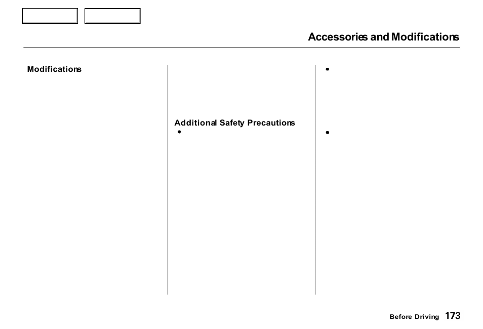 Accessories and modifications | Acura 2000 RL - Owner's Manual User Manual | Page 176 / 330