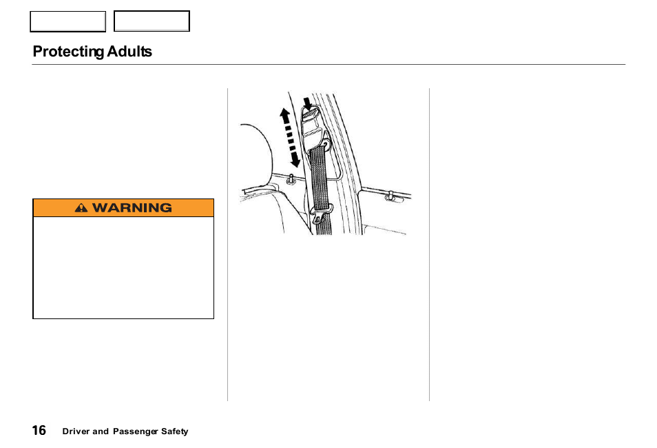 Protecting adults | Acura 2000 RL - Owner's Manual User Manual | Page 19 / 330