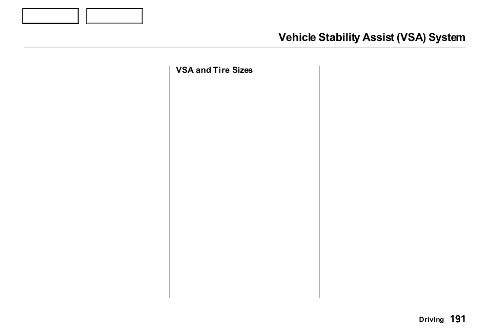 Vehicle stability assist (vsa) system | Acura 2000 RL - Owner's Manual User Manual | Page 194 / 330