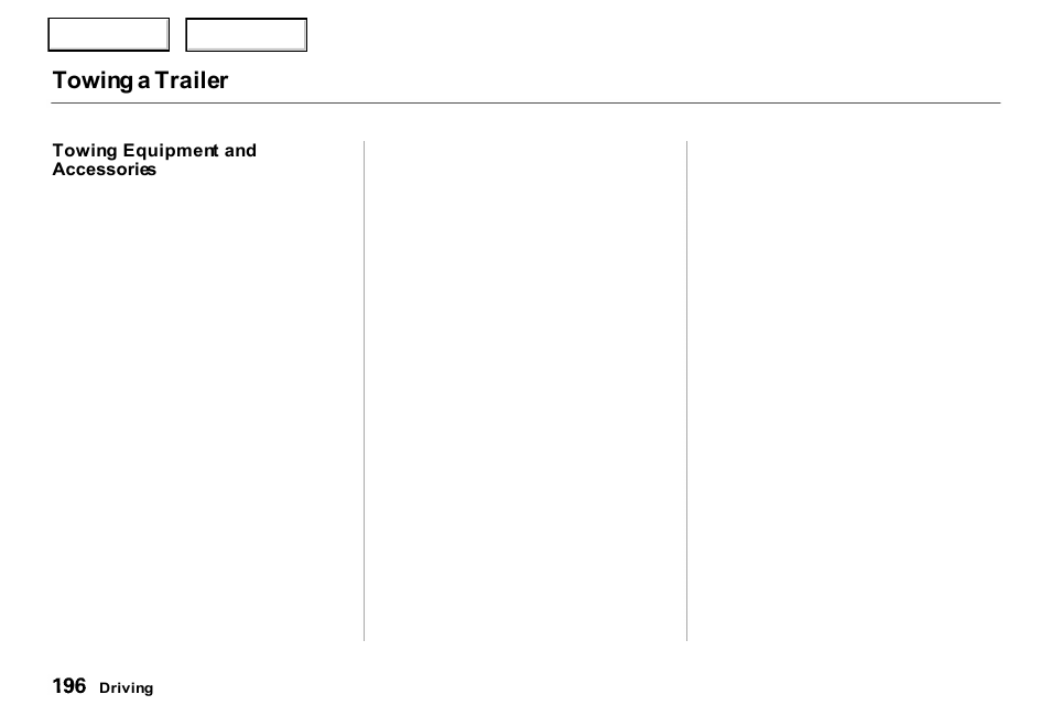 Towing a trailer | Acura 2000 RL - Owner's Manual User Manual | Page 199 / 330