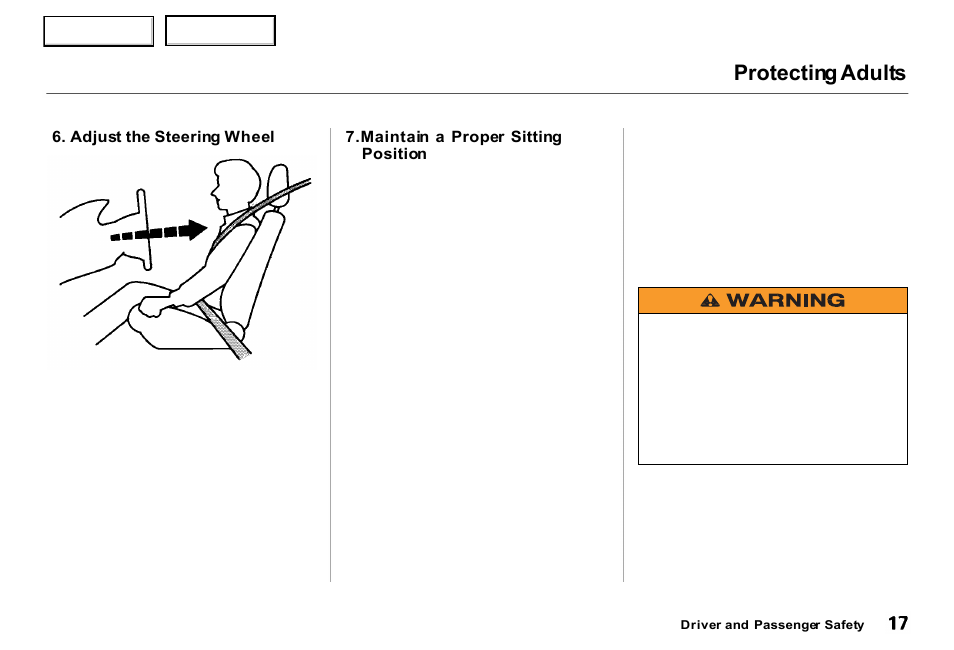 Protecting adults | Acura 2000 RL - Owner's Manual User Manual | Page 20 / 330