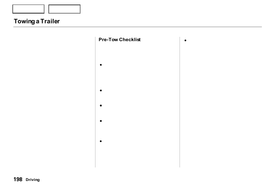Towing a trailer | Acura 2000 RL - Owner's Manual User Manual | Page 201 / 330