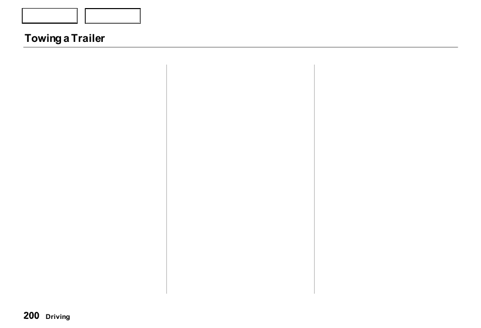 Towing a trailer | Acura 2000 RL - Owner's Manual User Manual | Page 203 / 330