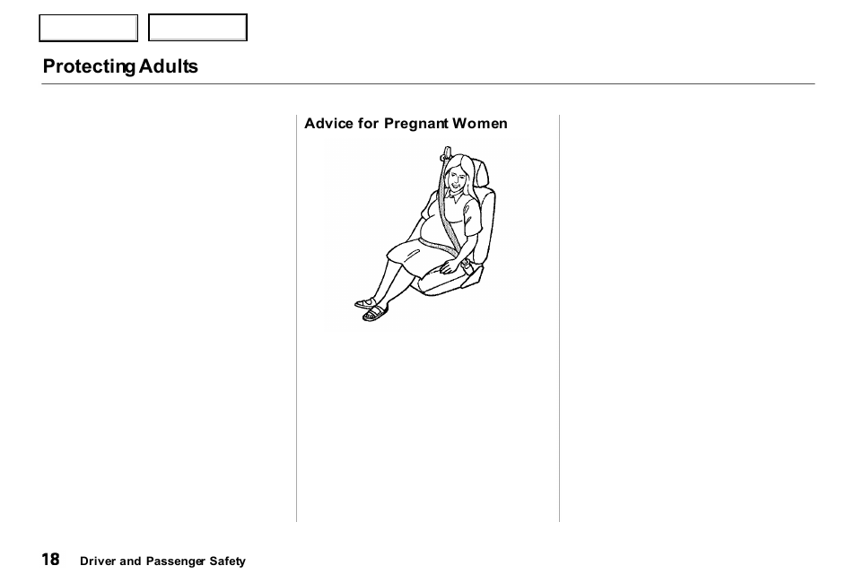 Protecting adults | Acura 2000 RL - Owner's Manual User Manual | Page 21 / 330