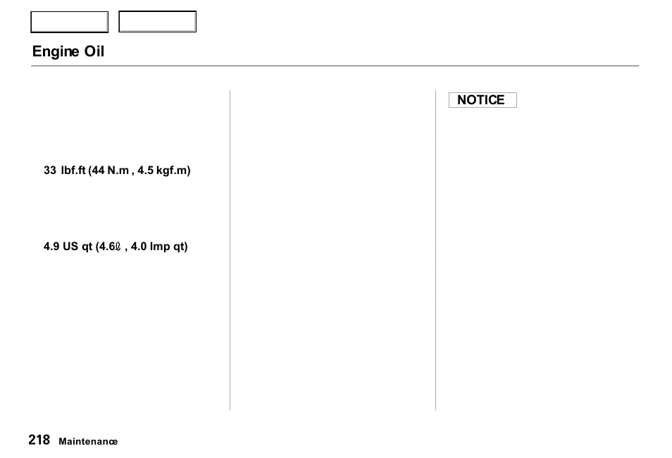 Engine oil | Acura 2000 RL - Owner's Manual User Manual | Page 221 / 330