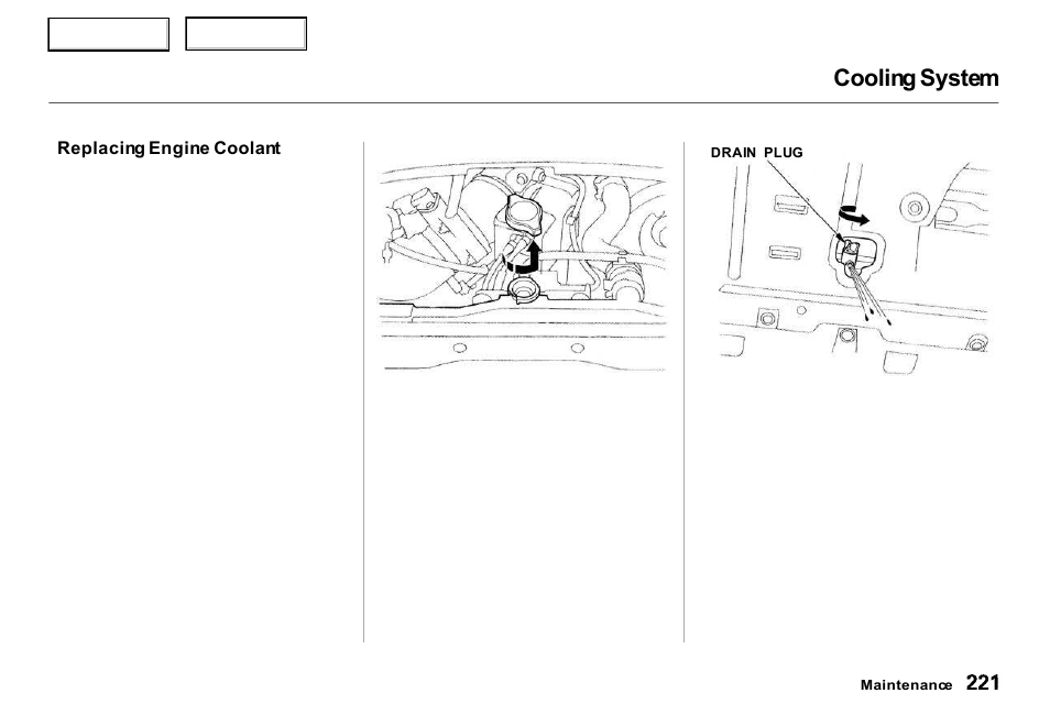 Cooling system | Acura 2000 RL - Owner's Manual User Manual | Page 224 / 330