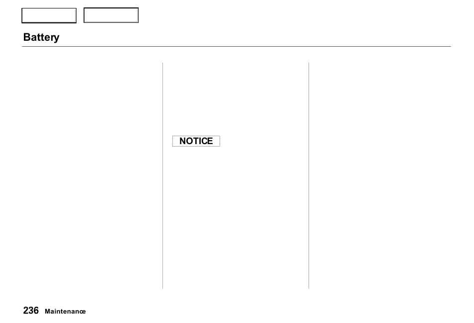 Battery | Acura 2000 RL - Owner's Manual User Manual | Page 239 / 330